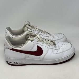 Nike Air Force 1 Low 07 Battlefield Sneakers Mens 12 White Team Red Leather